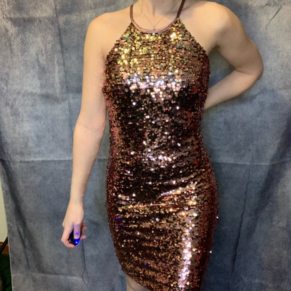 Sequin Hearts mini dress